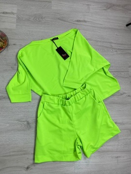 Комплект с блузкой оверсайз, зеленый/XL