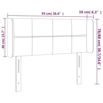 VidaXL Подголовник для ушей, черный, 93x16x78/88 см,