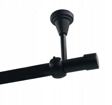 Karnisz pojedynczy METAL SUFITOWY 19mm CZARNY MAT 360cm LUNA BEZ KÓŁEK