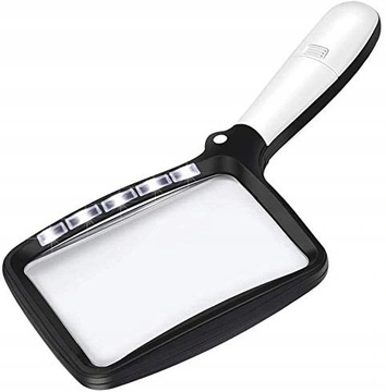 LUPA SZKŁO POWIĘKSZAJĄCE DO CZYTANIA z 12 LED-1SZT