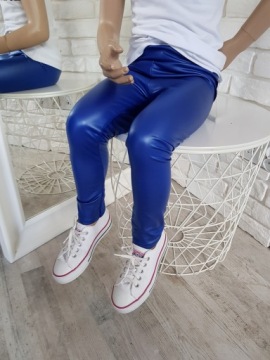 Леггинсы из экокожи Василек 110/116