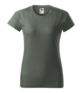 Damska koszulka BASIC134 Bawełna Single Jersey T-shirt roz. XL khaki