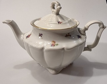 Dzbanek stara porcelana różyczki 16cm Wałbrzych