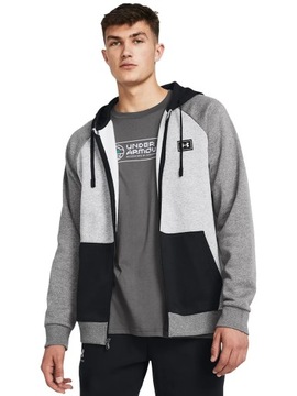 BLUZA MĘSKA UNDER ARMOUR ROZPINANA Z KAPTUREM DRESOWA SPORT BAWEŁNA 1383096