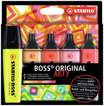 Zakreślacze STABILO BOSS ARTY 5 szt ciepłe kolory