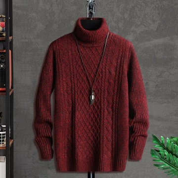 Korean Fashion Sweater Mock Neck Sweater Knit Pull