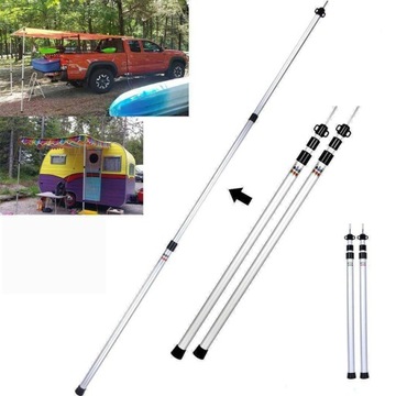 PRĘTY NAMIOTOWE MASZT NAMIOTOWY ZE STOPU ALUMINIUM 90CM-230CM x2