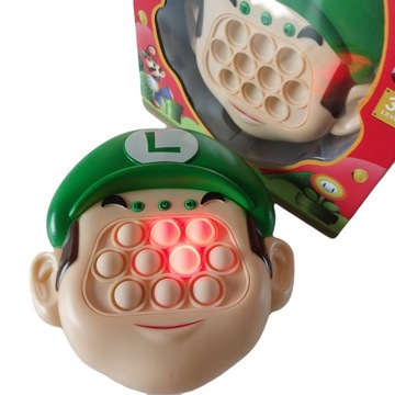 LUIGI SUPER MARIO POPIT Konsola Elektroniczna Zręcznościowa NOWA GRA POP IT