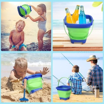 СИЛИКОНОВОЕ ВЕДРО ДЛЯ ПЕСКА, СКЛАДНОЕ ДЛЯ ПЕСКА, ЦВЕТА
