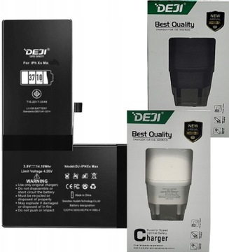 BATERIA DO APPLE IPHONE XS DEJI 3210mAh POWIĘKSZONA + ŁADOWARKA DEJI GRATIS