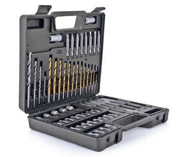 НАБОР СВЕРЛ И СВЕРЛ СПАЛЬНЫЕ СВЕРЛА ДЕРЕВЯННЫЙ МЕТАЛЛИЧЕСКИЙ ЧЕМОДАН 57 EL