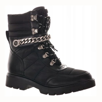 GUESS CZARNE DAMSKIE BOTKI ZIMOWE BUTY 36