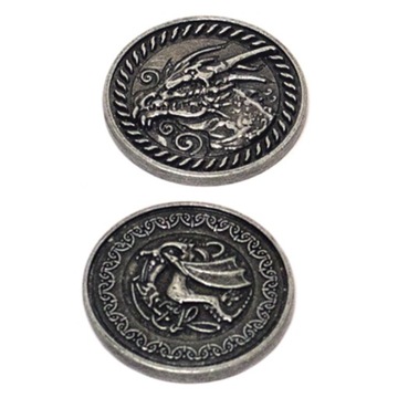 НАБОР ДРАКОНЫ ИЗ 9 МЕТАЛЛИЧЕСКИХ МОНЕТ РПГ