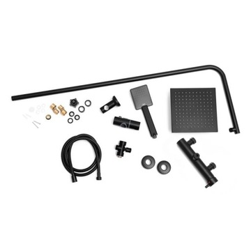 Душевой набор накладной, отдельностоящий смеситель для умывальника, черный лофт