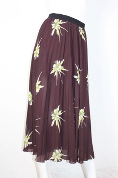 Moda Spódnice Plisowane spódniczki H&M Plisowana sp\u00f3dnica czarny Wz\u00f3r w kwiaty Elegancki 