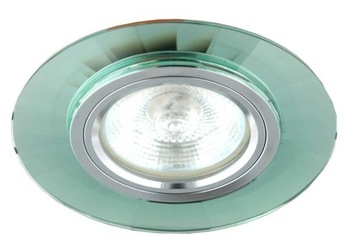 Oprawa stropowa okrągła stała chrom/zielona SS-10