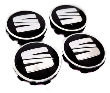 SEAT DEKIELKI KAPSLE ZNACZKI DO ALUFELG ATT DEZENT 57C 56mm/54mm