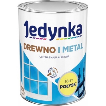 FARBA DO DREWNA I METALU ŻÓŁTY POŁYSK 0.9L EMALIA