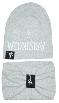 WEDNESDAY CZAPKA I KOMIN wiosenny *kolory* 6-12 L