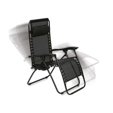 Складной гравитационный BEACH CHAIR CHAIR GARDEN CHAIR для террасы и балкона, ЧЕРНЫЙ