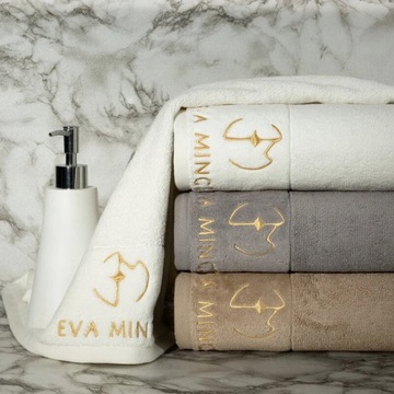 Ręcznik Gaja 70x140 srebrny frotte 550 g/m2 frotte Eva Minge Eurofirany