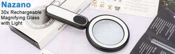 Увеличительное стекло с 21 светодиодом.