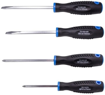 FORSAGE - WKRĘTAKI MAGNETYCZNE PŁASKIE I KRZYŻOWE ZESTAW ŚRUBOKRĘTÓW 4 SZT