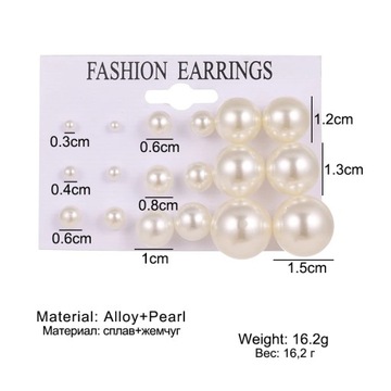 IPARAM Модные серьги с жемчугом большого размера в корейском стиле черного цвета