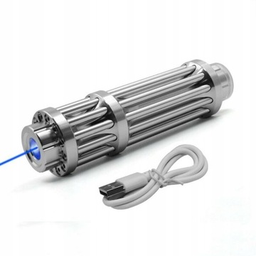 niebieski wskaźnik laserowy długopis USB ładowanie