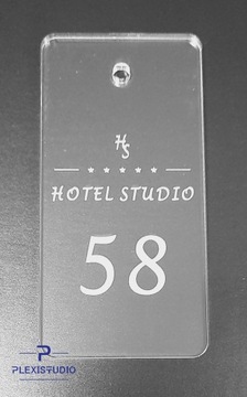 BRELOK DO KLUCZY ZAWIESZKA Z LOGO PLEXI 4mm 10 SZT
