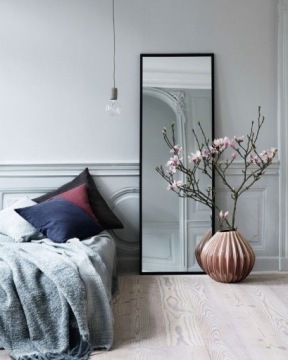 ЗЕРКАЛО В РАМКЕ 120х60, ДЕКОРАТИВНЫЙ МЕТАЛЛ, ЧЕРНЫЙ