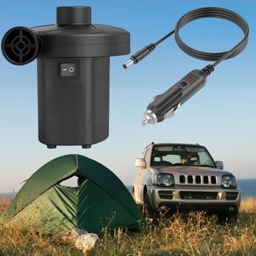 ELEKTRYCZNA POMPKA DO MATERACA PIŁKI BASENU AUTA 12V/230V 5w1 + 3 KOŃCÓWKI