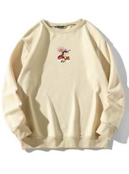 BLUZA BEŻOWA NADRUK SHEIN