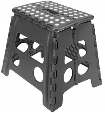 Taboret składany antypoślizgowy Alex 32cm ciemny