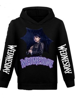 Bluza WEDNESDAY dziecięca kapturem rodzina ADDAMS