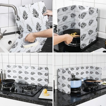 Стенка для защиты от брызг жира, масляная крышка. Газовая плита.