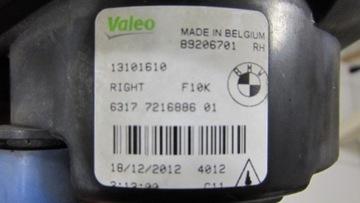 BMW F10 F11 HALOGEN PRAVÝ 89206701