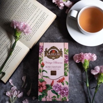 Чай Basilur ROSE FANTASY зеленый листовой ROSE HIBISCUS - 75 г