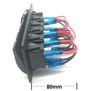 ПАНЕЛЬ ПЕРЕКЛЮЧАТЕЛЕЙ 5 ВОЛЬТМЕТРОВ CARLING SWITCH 2 USB 4.2A АЛЮМИНИЙ