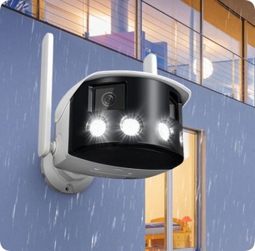 НАРУЖНАЯ IP-КАМЕРА 4MPx WiFi ПАНОРАМНАЯ 180° ШИРОКИЙ УГОЛ