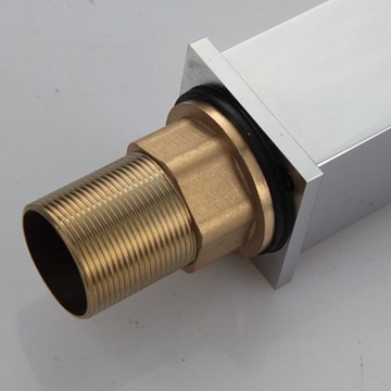 серебряный светодиодный смеситель для умывальника Cascade Waterfall