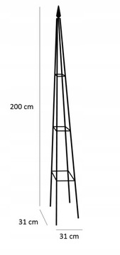 PERGOLA OGRODOWA KOLUMNA NA RÓŻE KWIATY 200 cm