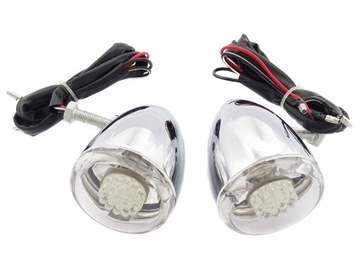TYLNE LAMPY LAMPA TYŁ LED UNIWERSALNE CHROM METAL