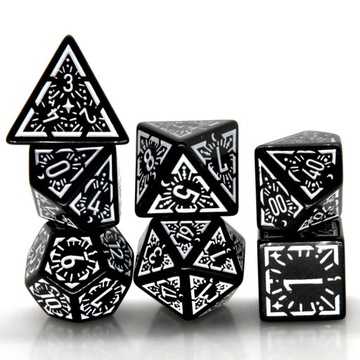 EREB - BÓG CIEMNOŚCI ZESTAW 7 KOŚCI KOSTEK RPG