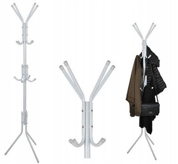 BIAŁY METALOWY WIESZAK STOJĄCY NA UBRANIA LOFT 170 cm PIONOWY
