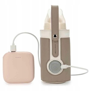 PRZENOŚNY PODGRZEWACZ DO BUTELEK USB BRĄZOWY