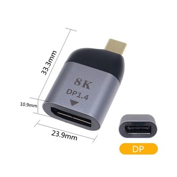 АДАПТЕР USB TYPE-C ДЛЯ ПОРТА ДИСПЛЕЯ 8K 60 Гц 3D VESA