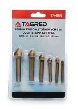 СВЕРЛА ФРЕЗЕРНЫЕ КОНИЧЕСКИ 6 ШТ.