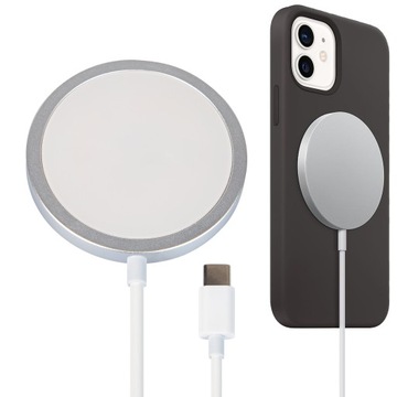 Индуктивное беспроводное зарядное устройство QI 15 Вт для MAGSAFE IPHONE 11 12 13 14 15