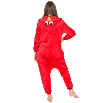 ONESIE PRZEBRANIE NIEBIESKI ELMO JEDNOCZĘŚCIOWA PIŻAMA KIGURUMI DRES S